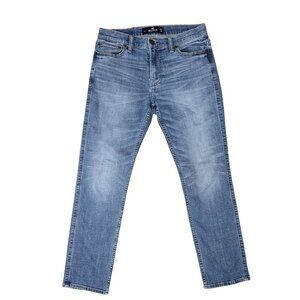 Hollister womens Blue Denim Jeans W30 L30 Straight Fit